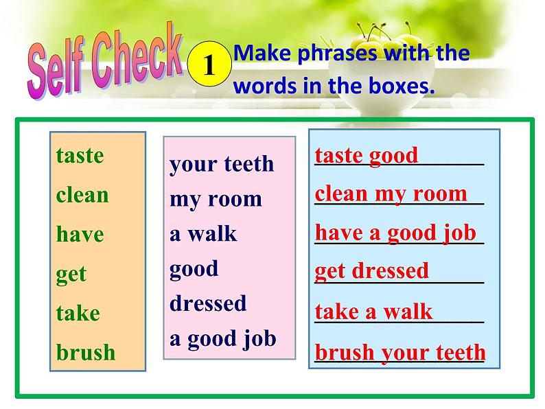 人教新目标(Go for it)版英语七年级下 Unit 2 What time do you go to school？ Section B 3a—3b Self check 课件第5页