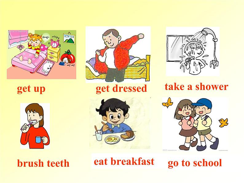 人教新目标(Go for it)版英语七年级下 Unit 2 What time do you go to school？ Section A 课件第4页