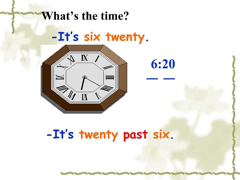 人教新目标(Go for it)版英语七年级下 Unit 2 What time do you go to school？ Section A(1) 课件05