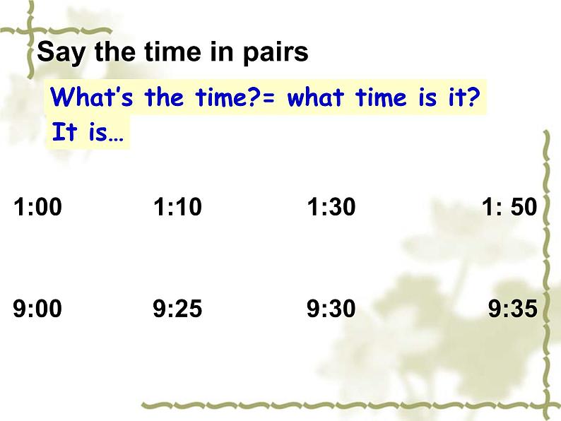 人教新目标(Go for it)版英语七年级下 Unit 2 What time do you go to school？ Section A(1) 课件07