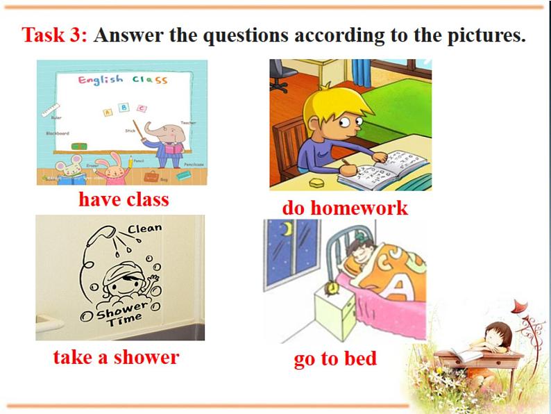 人教新目标(Go for it)版英语七年级下 Unit 2 What time do you go to school？ Section B 课件第7页