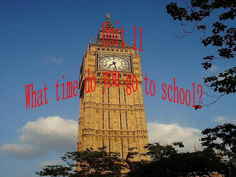 人教新目标(Go for it)版英语七年级下 Unit 2 What time do you go to school(1) 课件第1页