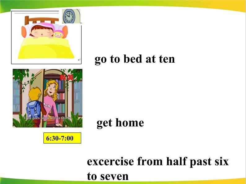 人教新目标(Go for it)版英语七年级下 Unit 2 What time do you go to school5th 课件08