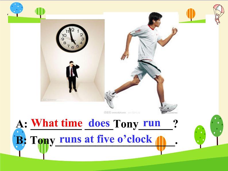 人教新目标(Go for it)版英语七年级下 Unit 2 What time do you go to school(13) 课件05