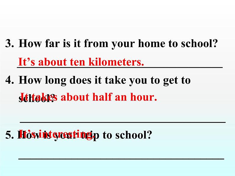 人教新目标(Go for it)版英语七年级下 Unit3 How do you get to school-Section B_2 课件08