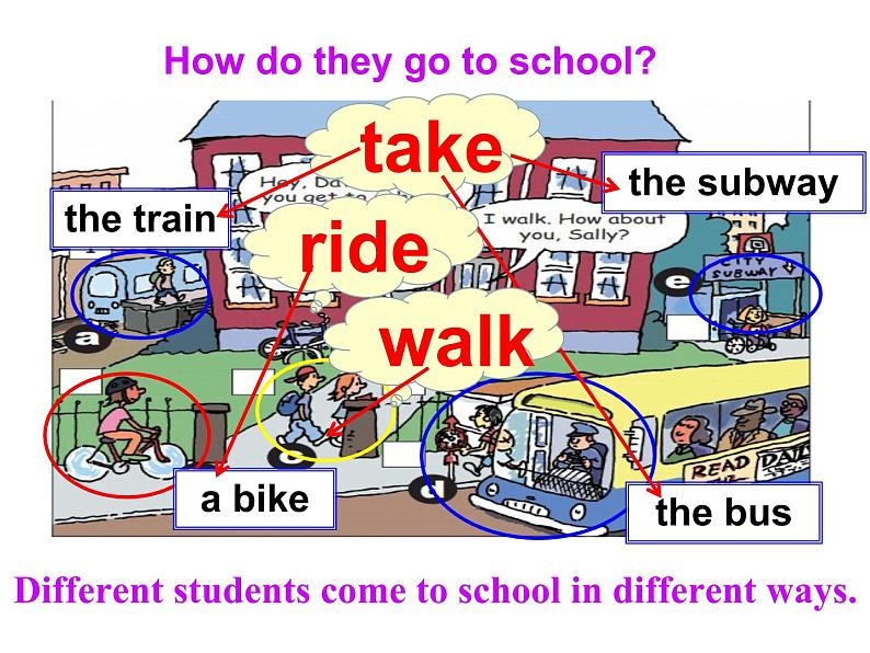 人教新目标(Go for it)版英语七年级下 Unit3 How do you get to school？ 课件第8页