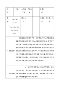 初中英语人教新目标 (Go for it) 版八年级下册Section B教案