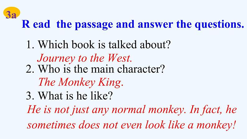 人教新目标（Go for it)版英语八年级下册 Unit 6  An old man tried to move the mountains.SectionA(3a-3c)（课件）07