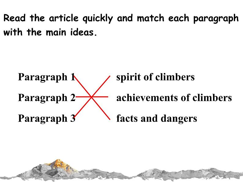 人教新目标（Go for it)版英语八年级下册 Unit 7 what's the highest mountain in the word Section B(4)（课件）05