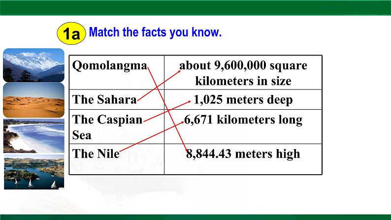 人教新目标（Go for it)版英语八年级下册 Unit7 What 's the highest mountain in the world(2)（课件）第7页