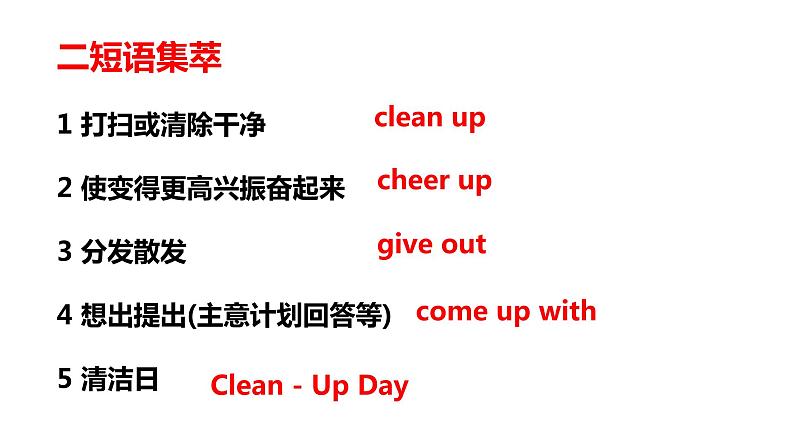 人教新目标八年级英语下册--Unit 2 I 'll help to clean up the city parks. 单元复习课件第5页