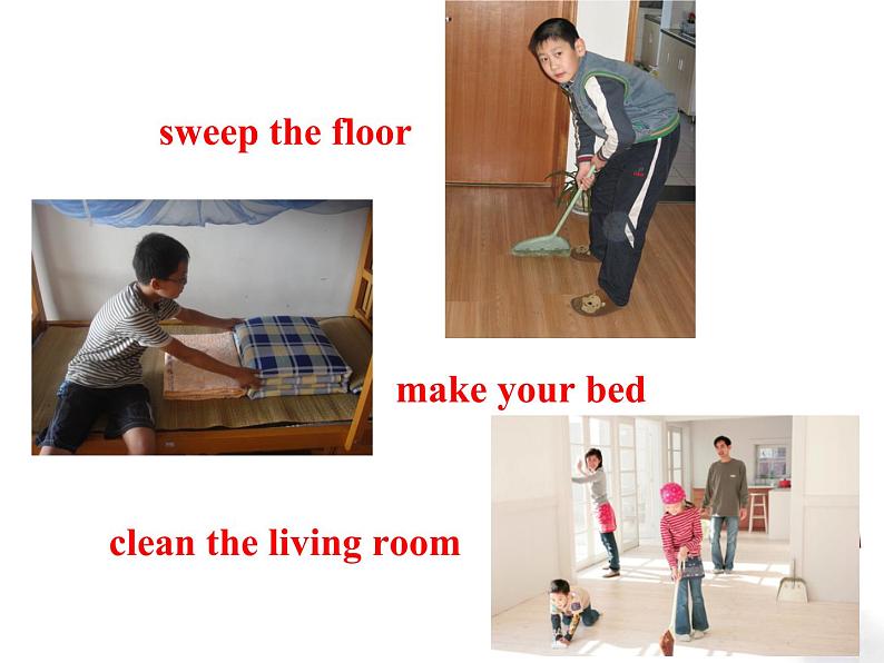 人教新目标（Go for it)版英语八年级下册 Unit 3 Could you please clean your roomSection A(2)（课件 ）07