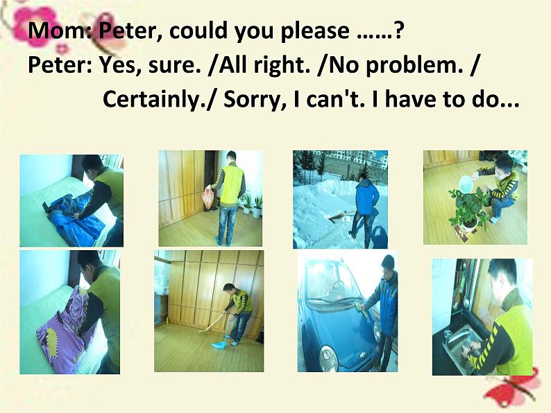 人教新目标（Go for it)版英语八年级下册 Unit 3 Could you please clean your roomSectionA（课件 ）03