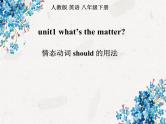 人教新目标（Go for it)版英语八年级下册 Unit 1 What’s the matter情态动词should 的用法（课件）