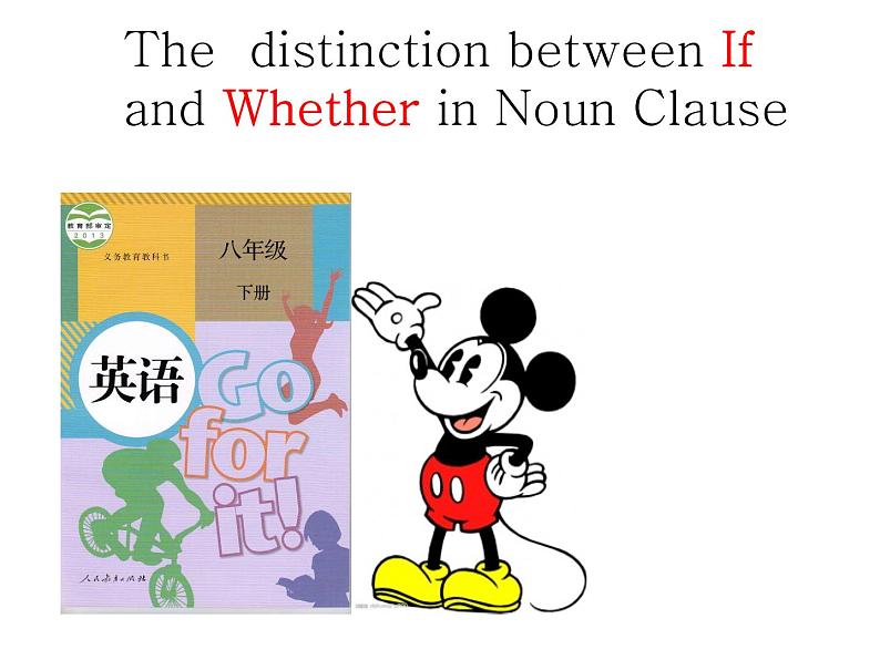 人教新目标（Go for it)版英语八年级下册 正确理解主语从句中，Whether 和 If 之间的区别（课件）第1页