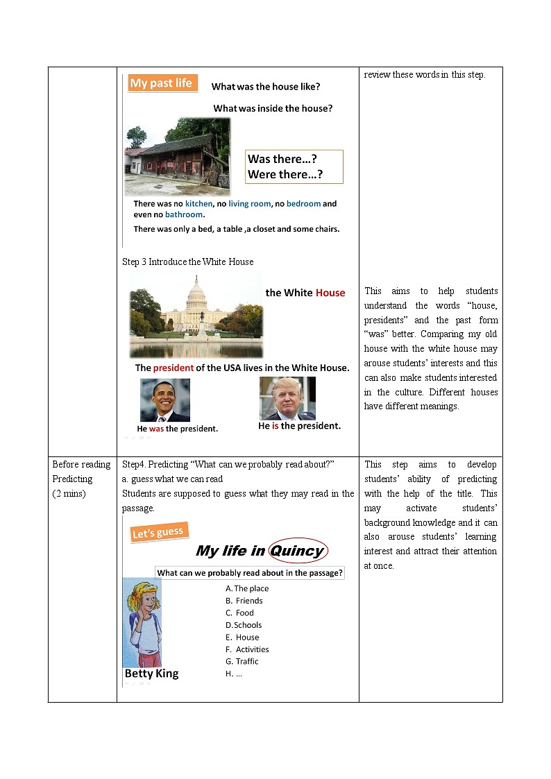 外研版英语七年级下册 Module 7 Unit 2 I was born in Quincy. 教案03