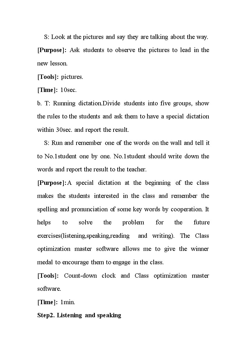外研版英语七年级下册 Module 6 Unit 3 Language in use 教案03