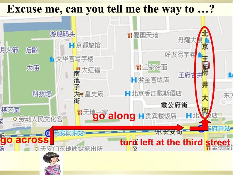 外研版英语七年级下册 Module 6 Unit 1 Could you tell me how to get to the National Stadium (3) 课件04