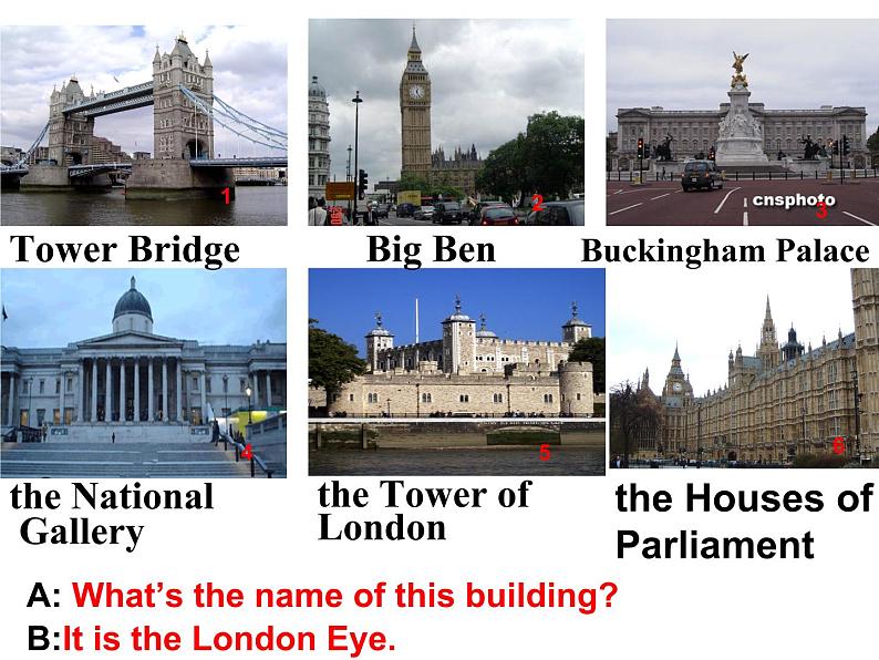 外研版英语七年级下册 Module 6 Unit 2 The London Eye is on your right. 课件06