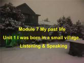 外研版英语七年级下册 Module 7 Unit 1 I was born in a small village.(1) 课件