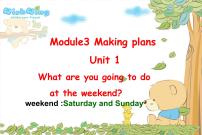 初中英语外研版 (新标准)七年级下册Unit 1 What are you going to do at the weekends?教案配套ppt课件