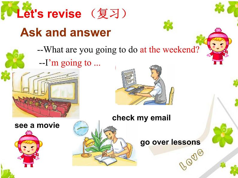 外研版英语七年级下册 Module 3 Unit 1 What are you going to do at the weekend？ (2) 课件第4页