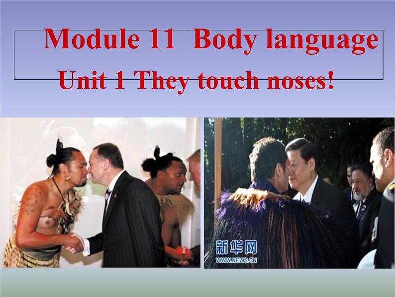 外研版英语七年级下册 Module 11 Unit 1 They touch noses (2) 课件第2页