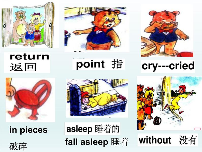 外研版英语七年级下册 Module 8 Unit 2 Goldilocks hurried out of the house (5) 课件06