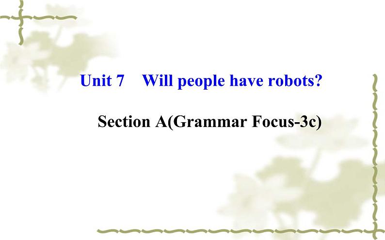 Unit_7：Will people have robotsSection A（Grammar Focus—3c）课件PPT01