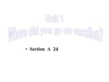 Unit  1  Where did you go on vacation Section_A课件PPT_ppt00