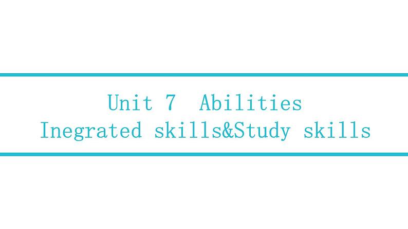 2020—2021学年七年级下册牛津译林英语Unit7 Inegrated skills&Study skills 课件01