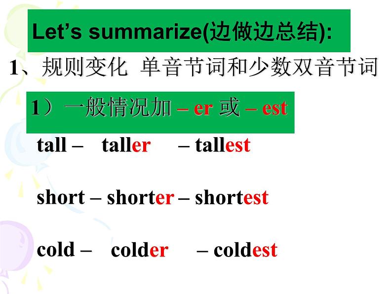 2022年湖南长沙英语中考第二轮复习课件：形容词、副词的比较级和最高级05