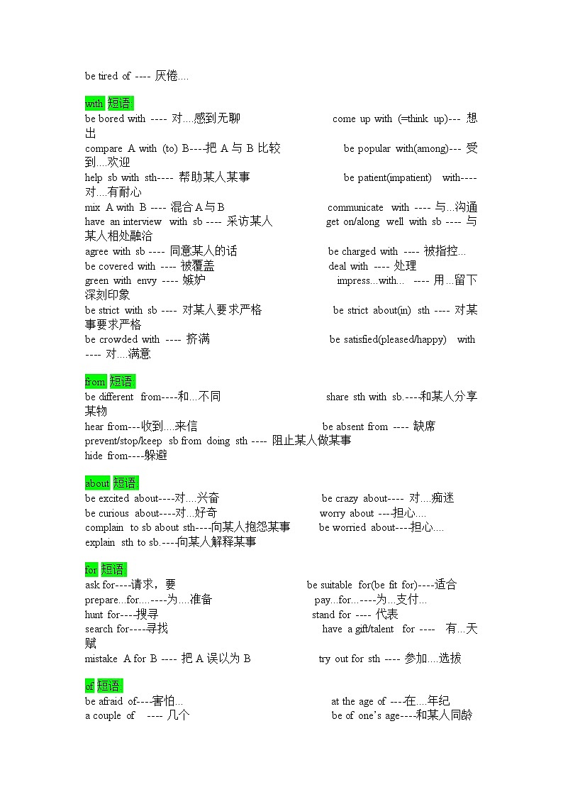 2022年牛津译林版中考英语介词及动词短语复习第3页