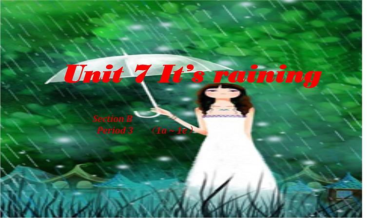 Unit7 It‘s raining SectionB(1a-1e)课件PPT第1页