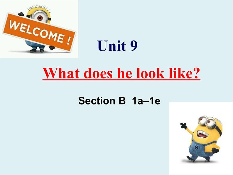 Unit9 What does he look like？SectionB(1a-1e)课件PPT01