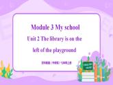 Module3 Unit2 The library is on the left of the playground 课件 PPT+教案