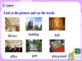 Module3 Unit2 The library is on the left of the playground 课件 PPT+教案