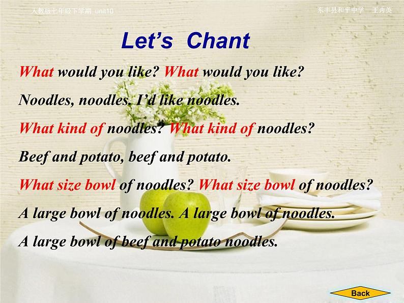 Unit10 I‘d like some noodles.SectionA(2d-3c).ppt03