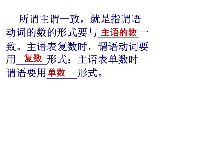 中考英语动词主谓一致专题复习课件（含教案及练习）02