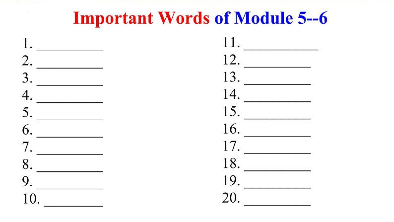 2022年外研版中考英语备考分册复习八年级上册Modules5-6课件第3页