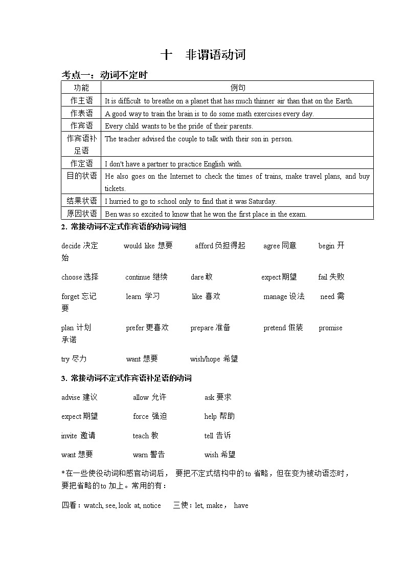 2022年中考英语语法专题复习学案非谓语动词第1页
