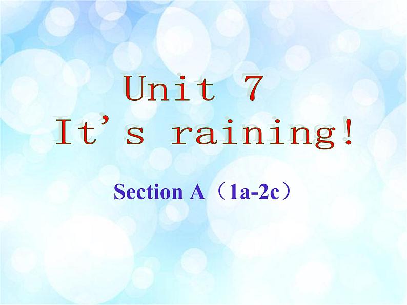 Unit7It 'srainingSectionA(1a-2c)课件人教版英语七年级下册第1页