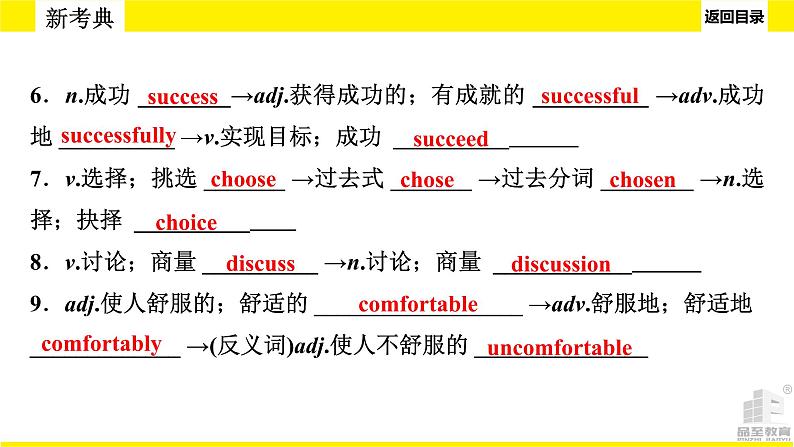 人教版新目标期末复习八年级上Units 4—6课件PPT第5页