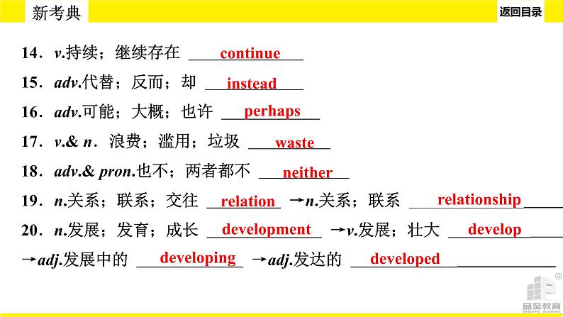 人教版新目标期末复习八年级下 Units 3—4课件PPT04