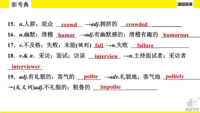 人教版新目标期末复习九年级Units 3—4课件PPT06