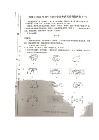 2022年天津市西青区初中毕业生学业考试调查（一）英语试题（无听力）