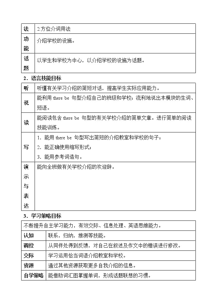 外研版七年级上册英语Module 3教案包02
