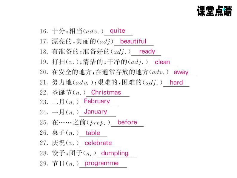 七年级英语上册（外研版）教用课件：Module10 Spring Festival （8份打包）习题课件03