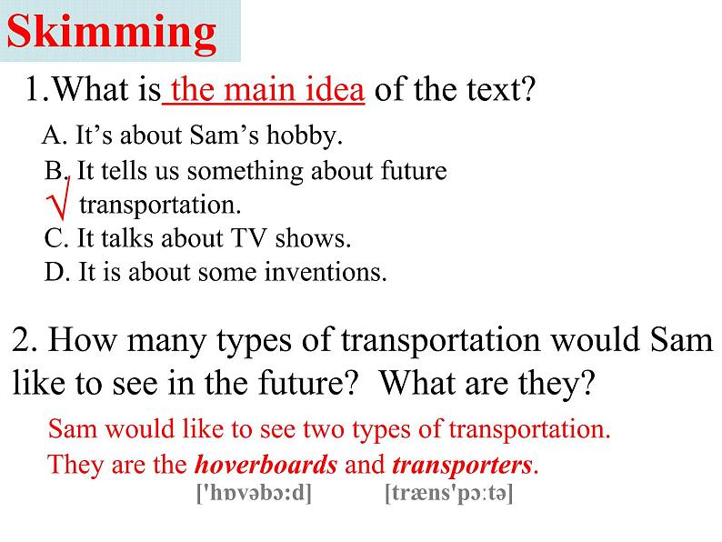 初中英语冀教版8A Lesson35 Future Transportation部优课件第6页