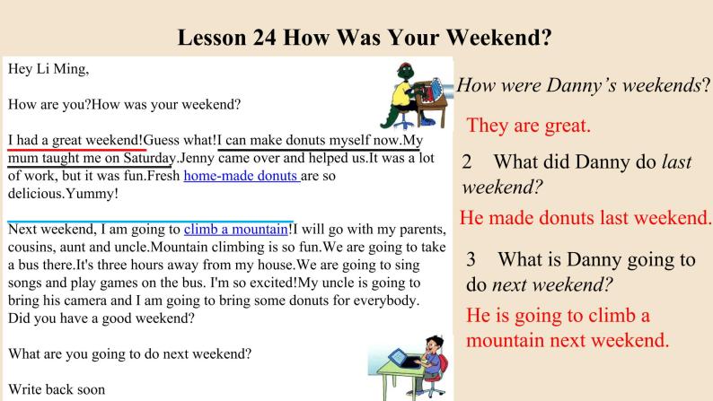 初中英语冀教版7B Lesson24 How Was Your Weekend (1)部优课件08